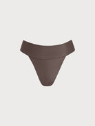 Women Knitted Nylon blended Bikini Bottoms Dark Coffee Sustainable Bikinis - BERLOOK