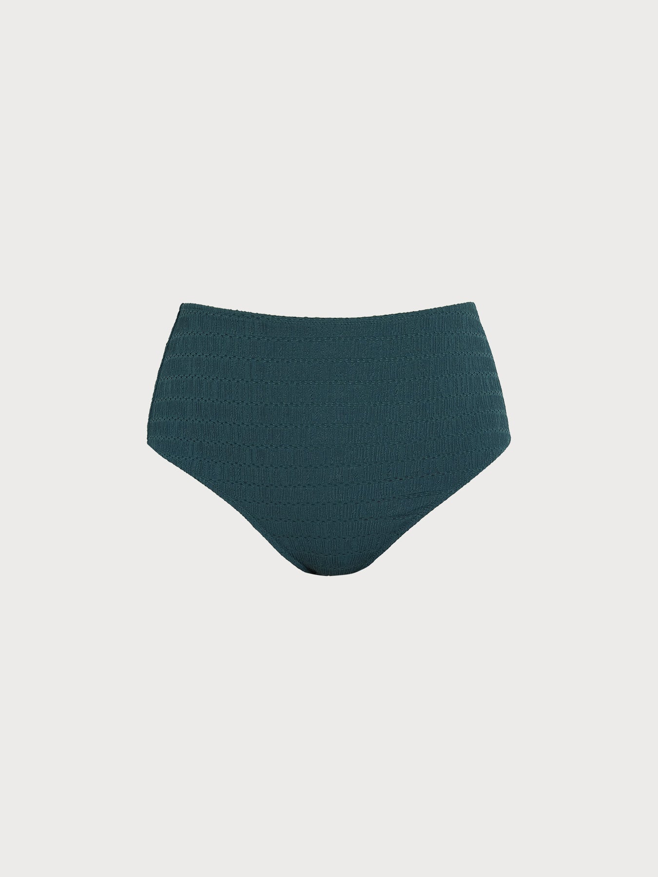 Women Knitted Nylon blended Bikini Bottoms Dark Green Sustainable Plus Size Tankinis - BERLOOK