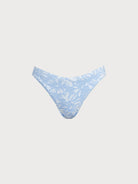 Women Knitted Nylon blended Bikini Bottoms Light Blue Sustainable Bikinis - BERLOOK