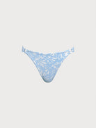 Women Knitted Nylon blended Bikini Bottoms Light Blue Sustainable Bikinis - BERLOOK
