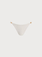 Women Knitted Nylon blended Bikini Bottoms Off White Sustainable Bikinis - BERLOOK