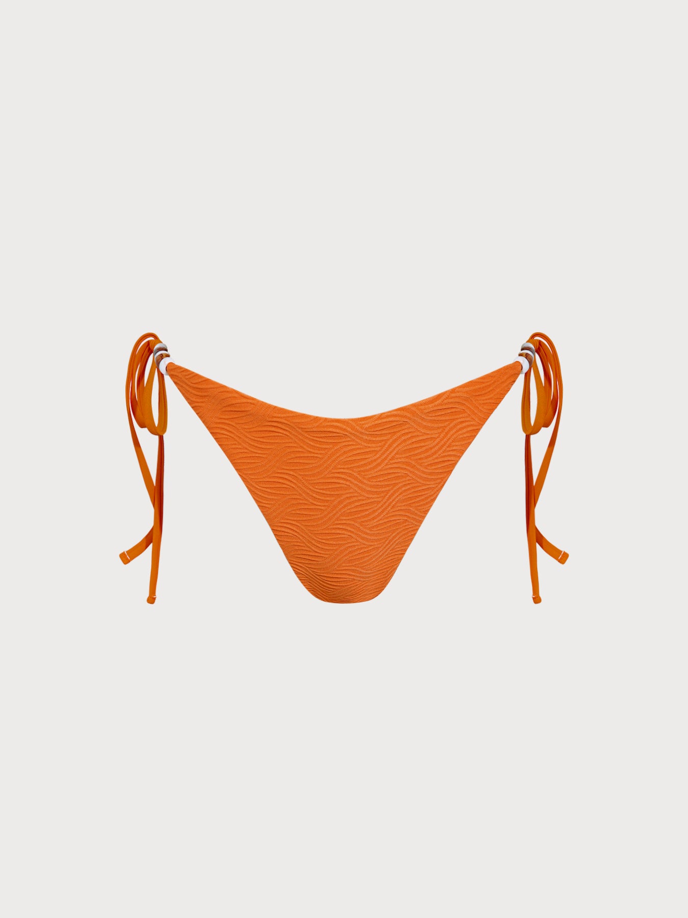 Women Knitted Nylon blended Bikini Bottoms Orange Sustainable Bikinis - BERLOOK