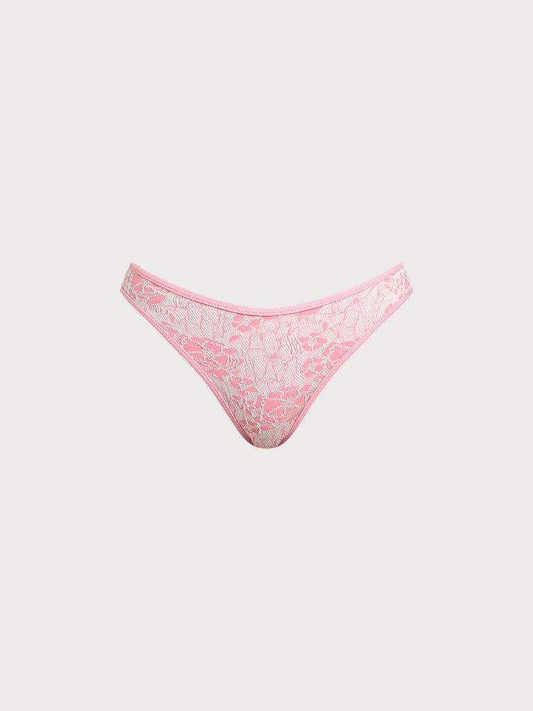 Women Knitted Nylon blended Bikini Bottoms Pink Sustainable Bikinis - BERLOOK