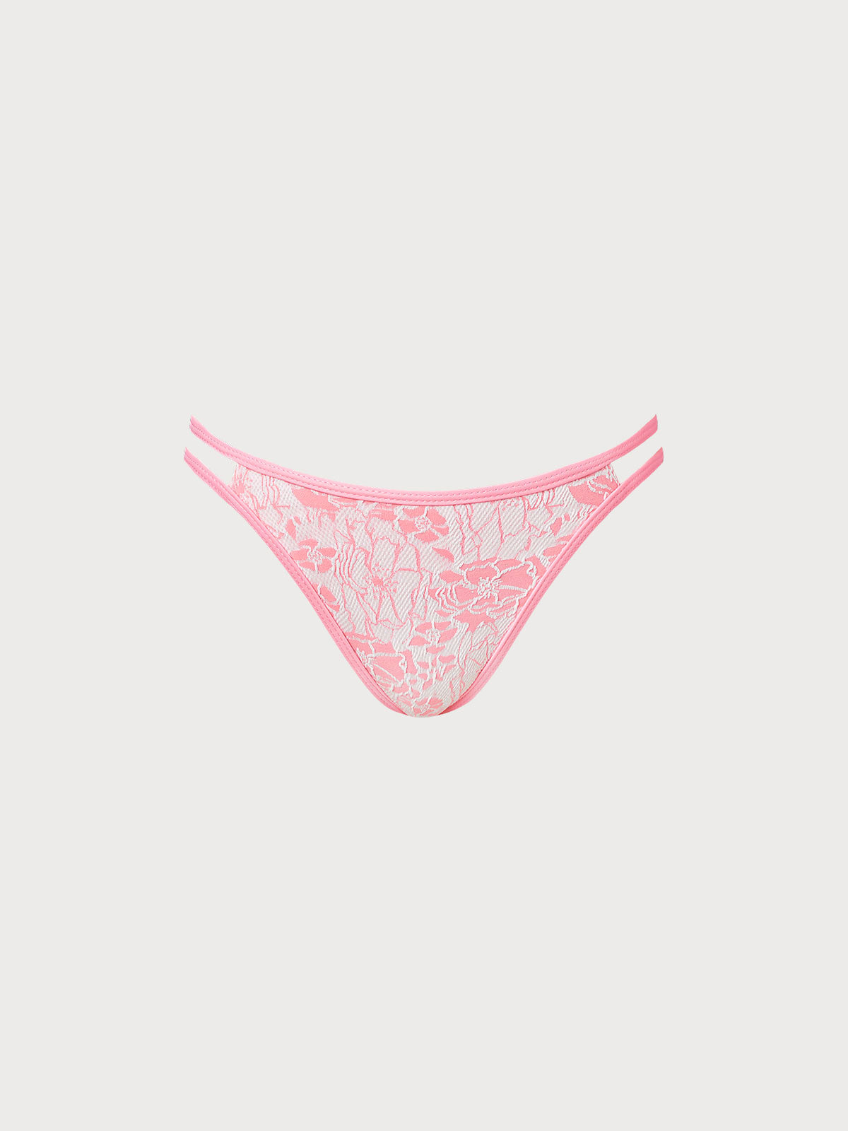 Women Knitted Nylon blended Bikini Bottoms Pink Sustainable Bikinis - BERLOOK
