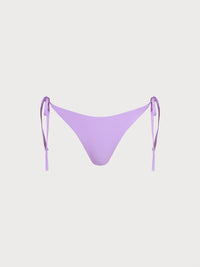 Women Knitted Nylon blended Bikini Bottoms Purple Sustainable Bikinis - BERLOOK