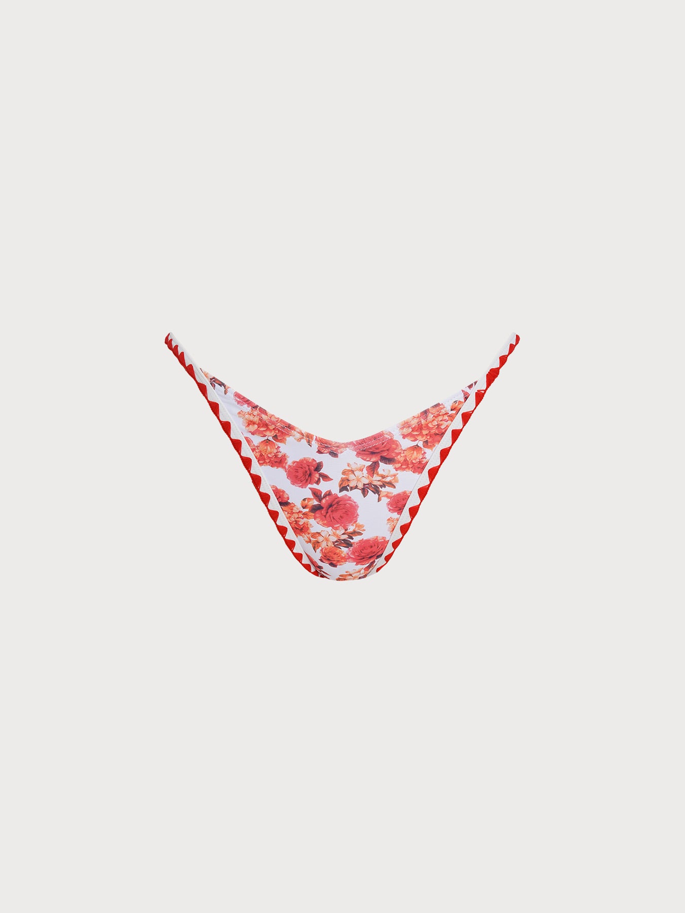 Women Knitted Nylon blended Bikini Bottoms Red Sustainable Bikinis - BERLOOK
