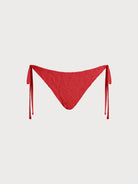 Women Knitted Nylon blended Bikini Bottoms Red Sustainable Tankinis - BERLOOK
