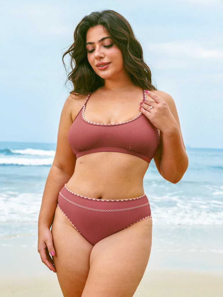 Women Knitted Nylon blended Bikini Bottoms Sustainable Bikinis - BERLOOK