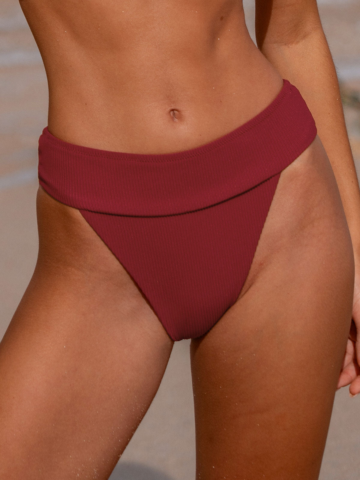 Women Knitted Nylon blended Bikini Bottoms Sustainable Bikinis - BERLOOK