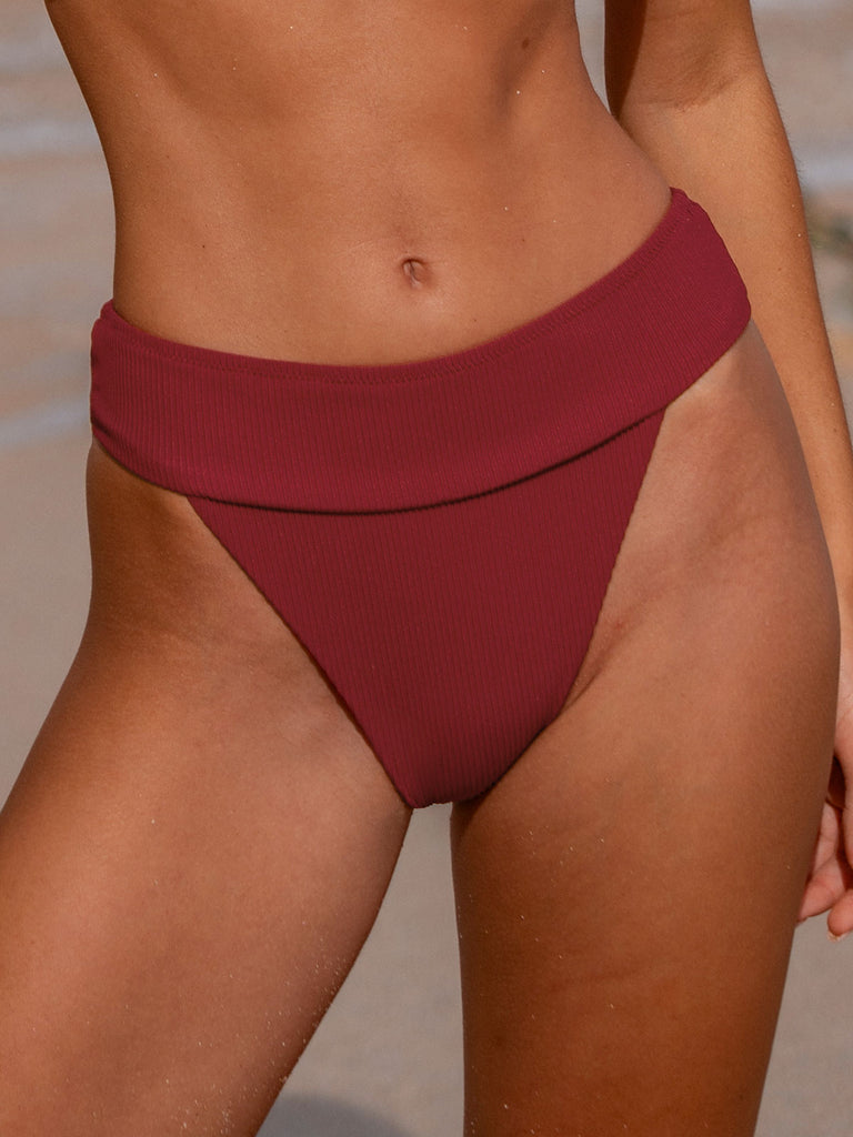 Women Knitted Nylon blended Bikini Bottoms Sustainable Bikinis - BERLOOK