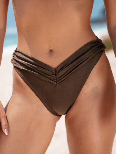 ビキニ ERES Dark brown stretch nylon bikini bottom (042409 01314) brown-malou-bikini-bottoms.jpg