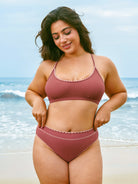 Women Knitted Nylon blended Bikini Bottoms Sustainable Bikinis - BERLOOK