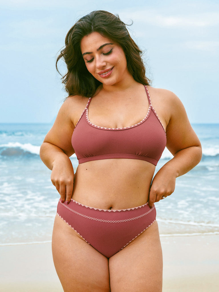 Women Knitted Nylon blended Bikini Bottoms Sustainable Bikinis - BERLOOK