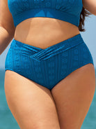 Women Knitted Nylon blended Bikini Bottoms Sustainable Plus Size Bikinis - BERLOOK