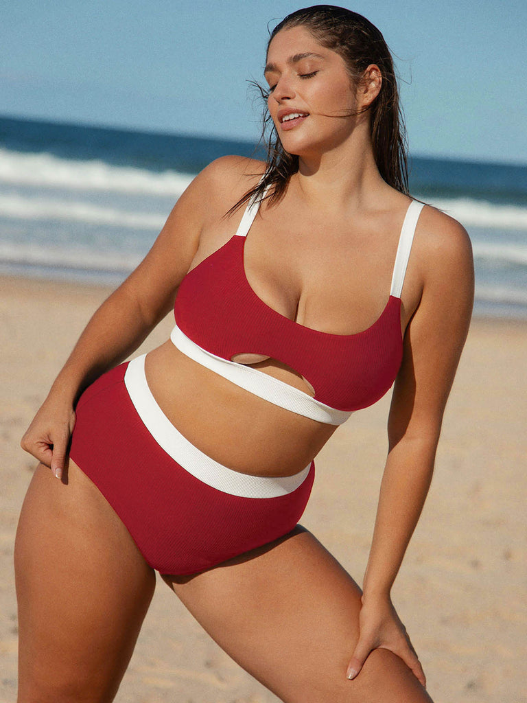 Women Knitted Nylon blended Bikini Bottoms Sustainable Plus Size Bikinis - BERLOOK