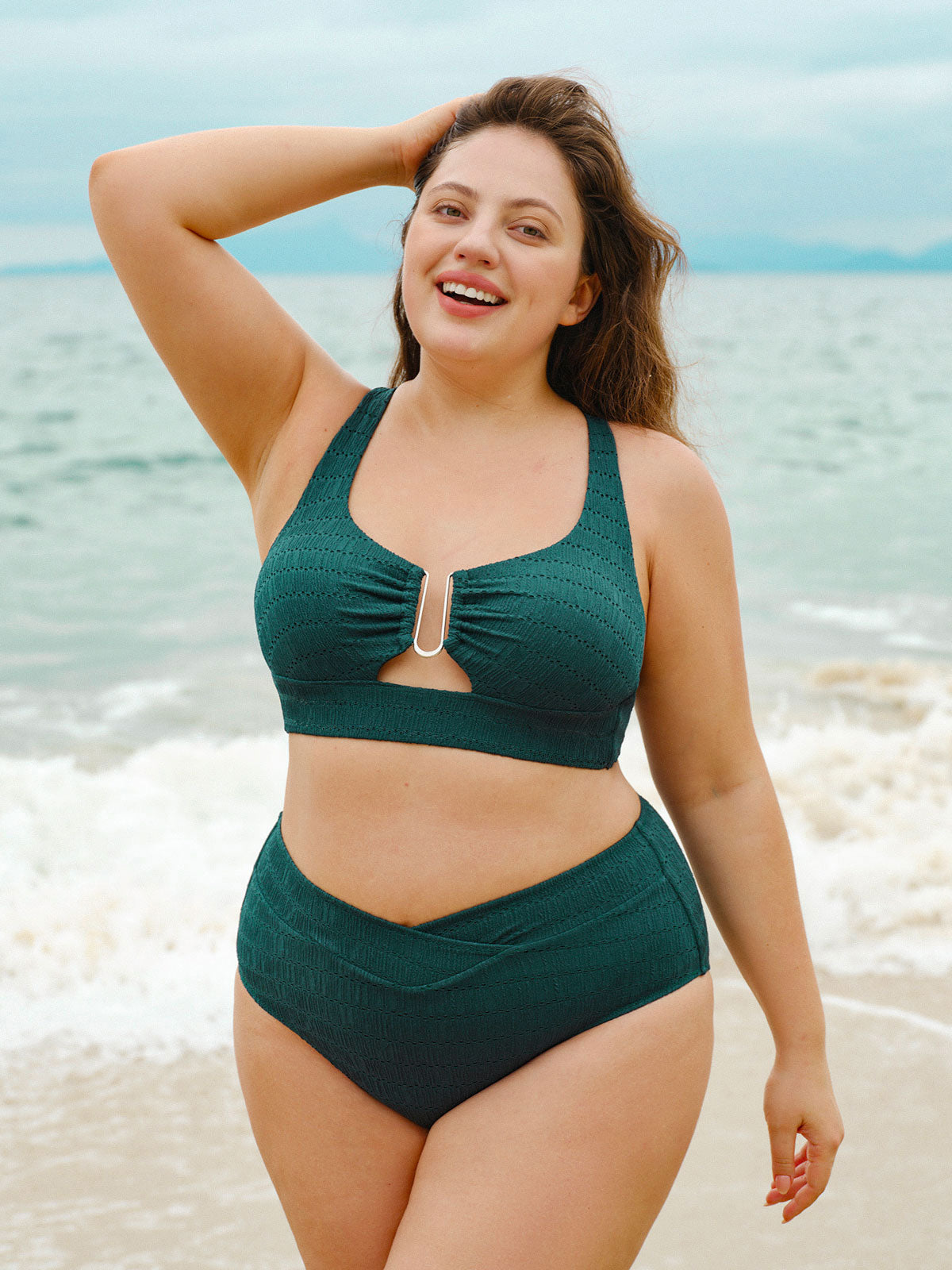Women Knitted Nylon blended Bikini Bottoms Sustainable Plus Size Bikinis - BERLOOK