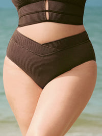 Women Knitted Nylon blended Bikini Bottoms Sustainable Plus Size Tankinis - BERLOOK