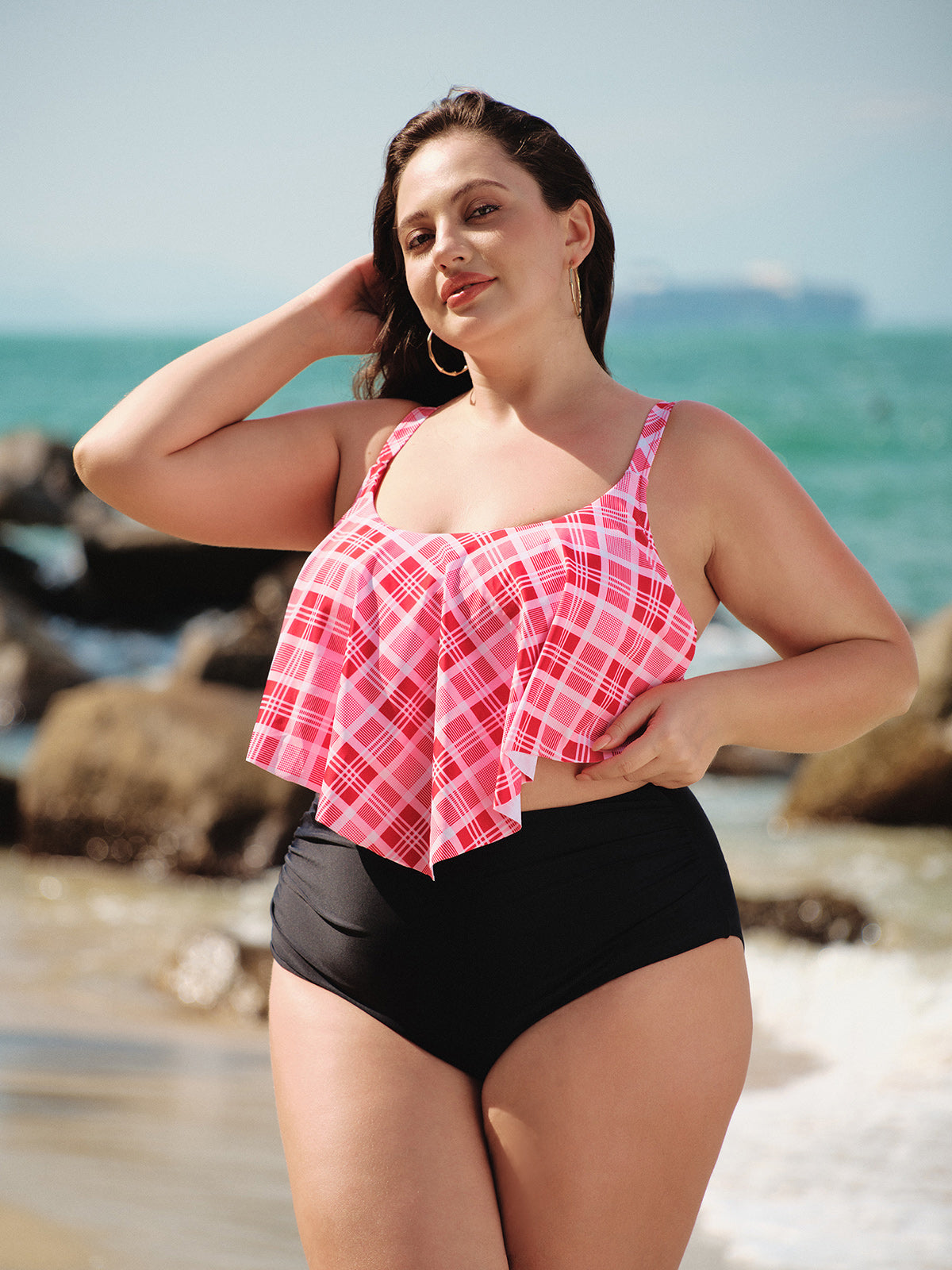 Women Knitted Nylon blended Bikini Bottoms Sustainable Plus Size Tankinis - BERLOOK