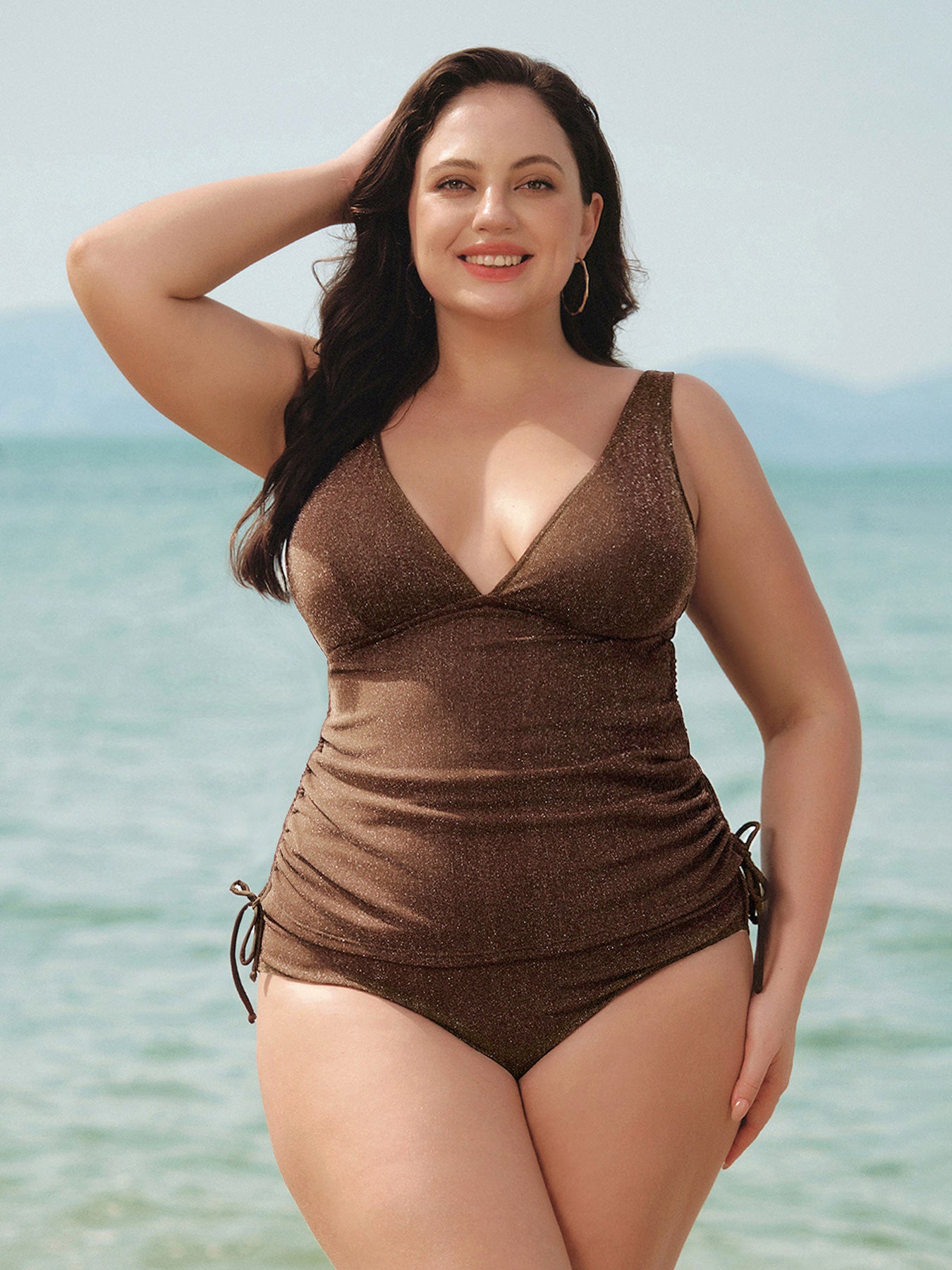 Women Knitted Nylon blended Bikini Bottoms Sustainable Plus Size Tankinis - BERLOOK