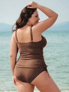 Women Knitted Nylon blended Bikini Bottoms Sustainable Plus Size Tankinis - BERLOOK