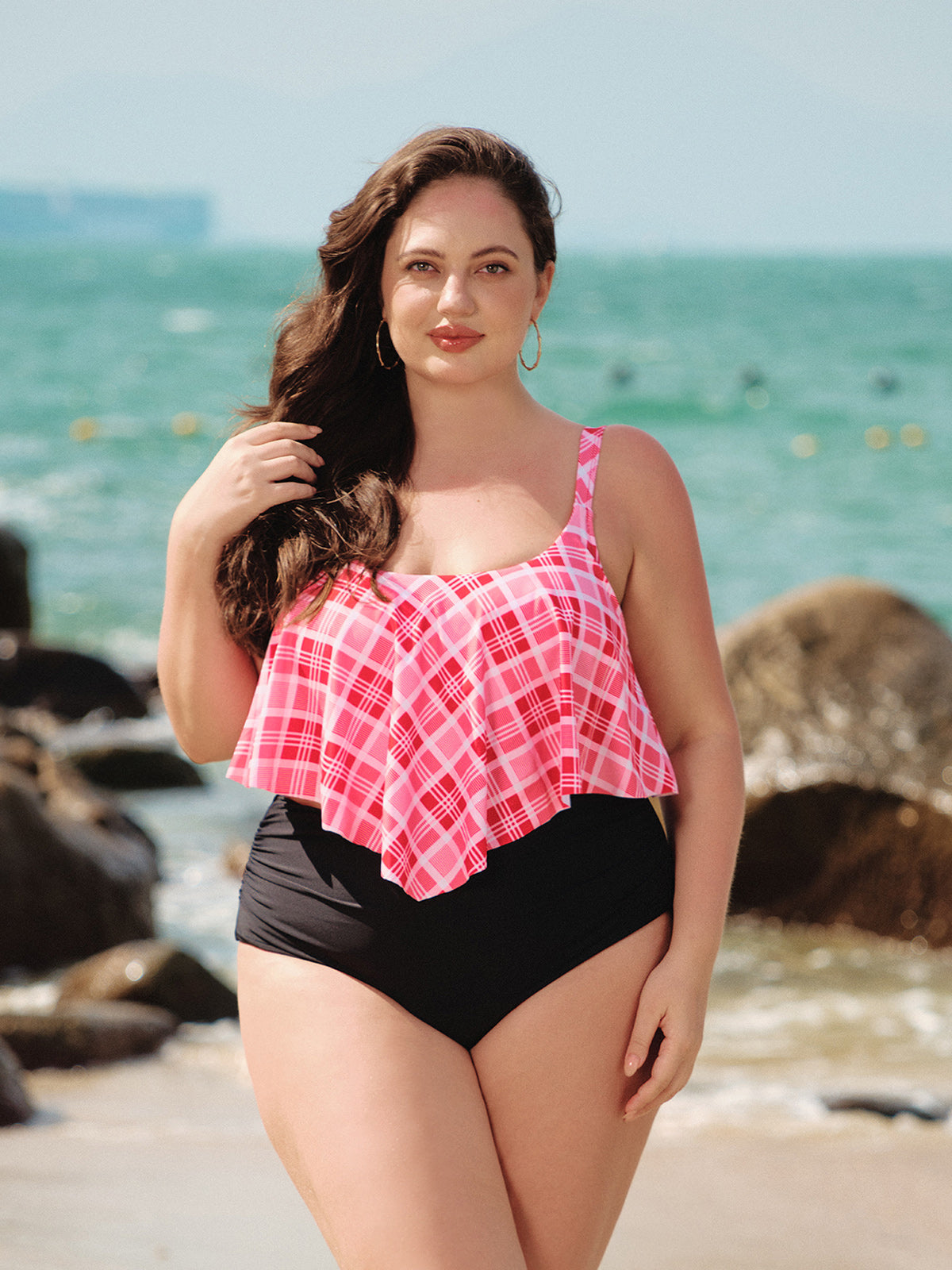 Women Knitted Nylon blended Bikini Bottoms Sustainable Plus Size Tankinis - BERLOOK