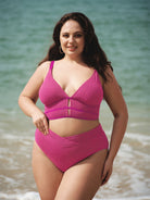 Women Knitted Nylon blended Bikini Bottoms Sustainable Plus Size Tankinis - BERLOOK