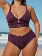 Women Knitted Nylon blended Bikini Bottoms Sustainable Plus Size Tankinis - BERLOOK