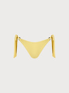 Women Knitted Nylon blended Bikini Bottoms Yellow Sustainable Bikinis - BERLOOK