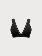 Women Knitted Nylon blended Bikini Tops Black Sustainable Plus Size Bikinis - BERLOOK