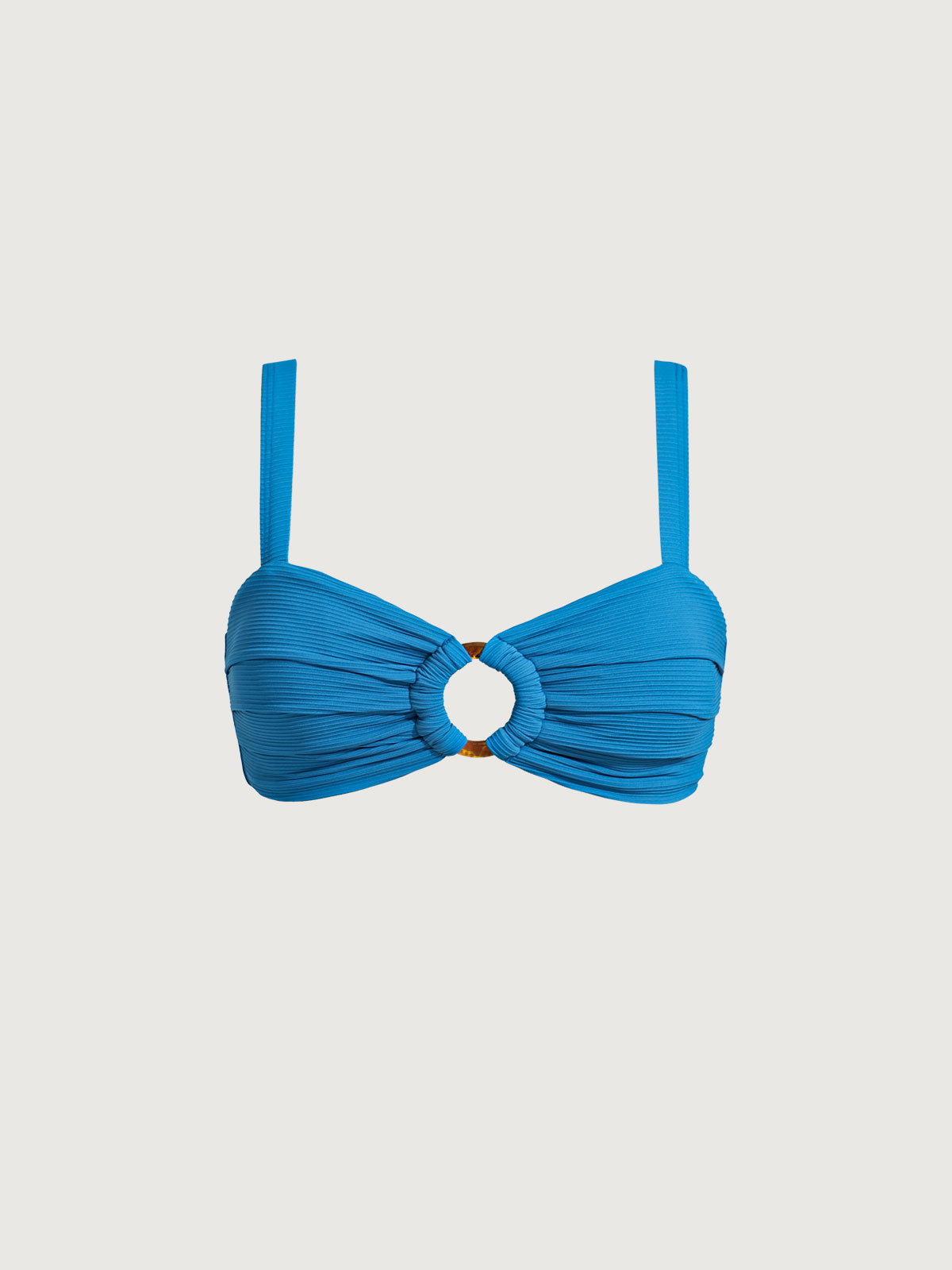 Women Knitted Nylon blended Bikini Tops Blue Sustainable Bikinis - BERLOOK
