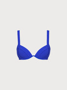 Women Knitted Nylon blended Bikini Tops Blue Sustainable Bikinis - BERLOOK