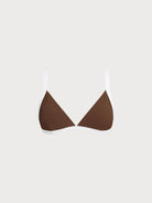 Women Knitted Nylon blended Bikini Tops Brown Sustainable Bikinis - BERLOOK