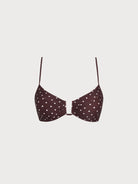 Women Knitted Nylon blended Bikini Tops Brown Sustainable Bikinis - BERLOOK