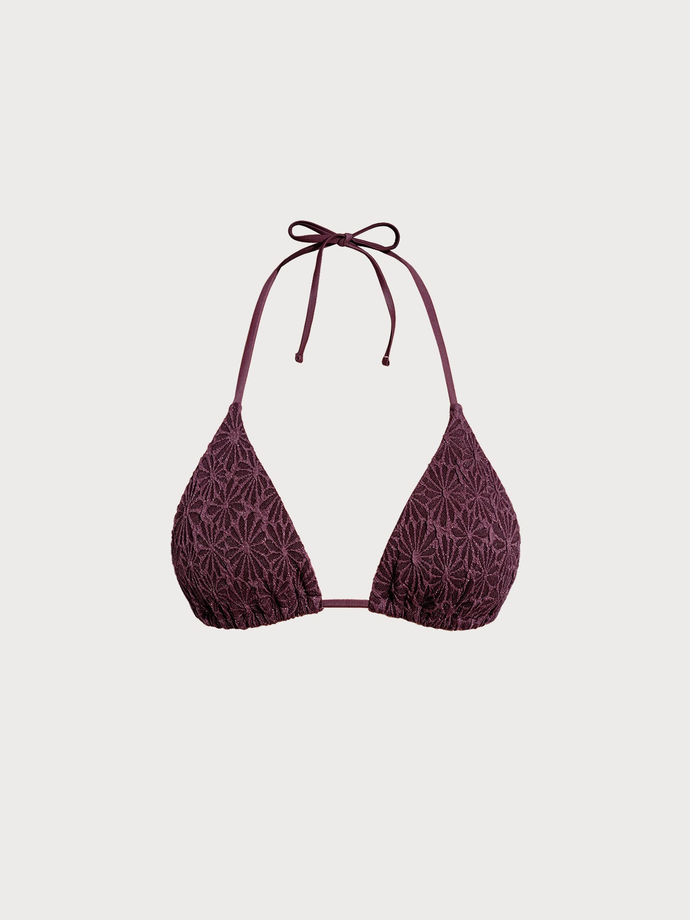 Women Knitted Nylon blended Bikini Tops Dark Coffee Sustainable Bikinis - BERLOOK