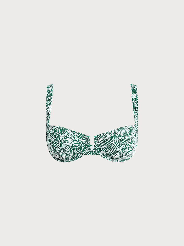 Women Knitted Nylon blended Bikini Tops Green Sustainable Bikinis - BERLOOK