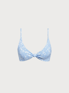 Women Knitted Nylon blended Bikini Tops Light Blue Sustainable Bikinis - BERLOOK