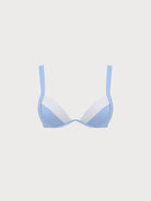 Women Knitted Nylon blended Bikini Tops Light Blue Sustainable Bikinis - BERLOOK