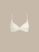 Women Knitted Nylon blended Bikini Tops Off White Sustainable Bikinis - BERLOOK