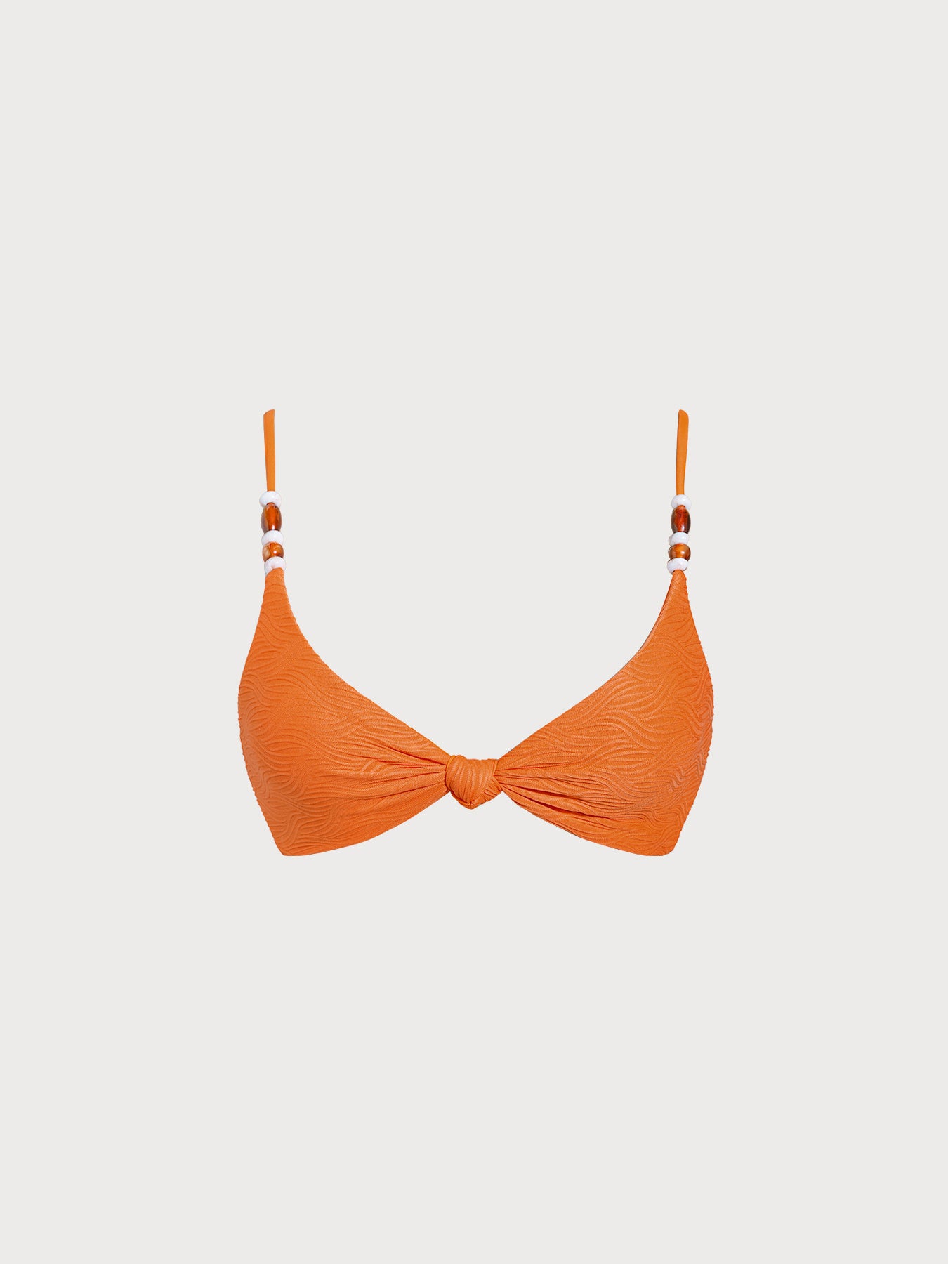 Women Knitted Nylon blended Bikini Tops Orange Sustainable Bikinis - BERLOOK