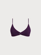 Women Knitted Nylon blended Bikini Tops Purple Sustainable Bikinis - BERLOOK