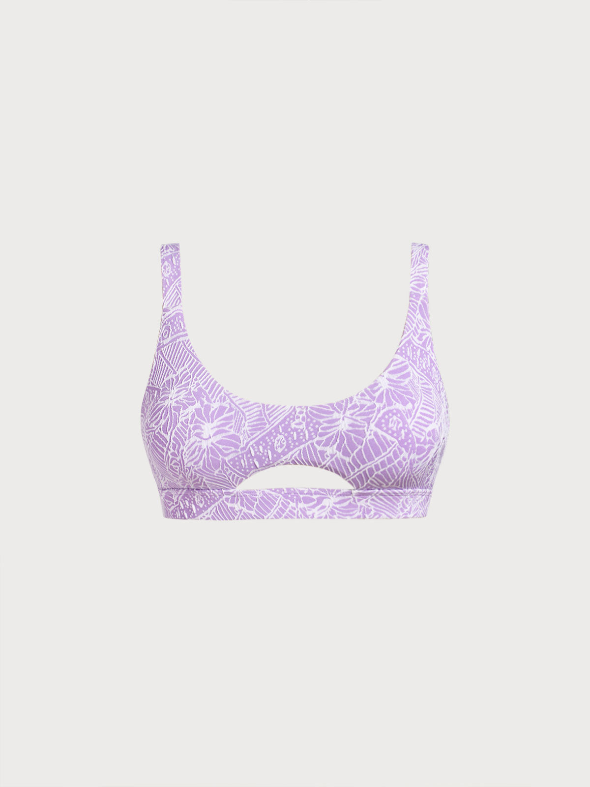 Women Knitted Nylon blended Bikini Tops Purple Sustainable Bikinis - BERLOOK