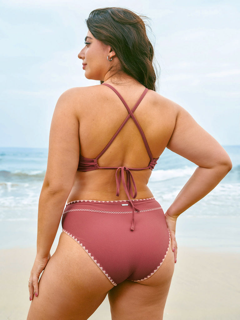 Women Knitted Nylon blended Bikini Tops Sustainable Bikinis - BERLOOK