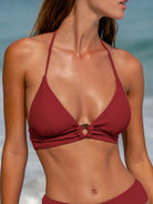 Women Knitted Nylon Blended Bikini Tops Sustainable Bikinis - BERLOOK