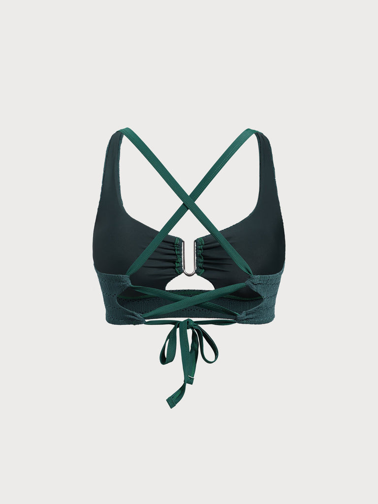 Women Knitted Nylon blended Bikini Tops Sustainable Plus Size Bikinis - BERLOOK