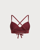 Women Knitted Nylon blended Bikini Tops Sustainable Plus Size Bikinis - BERLOOK