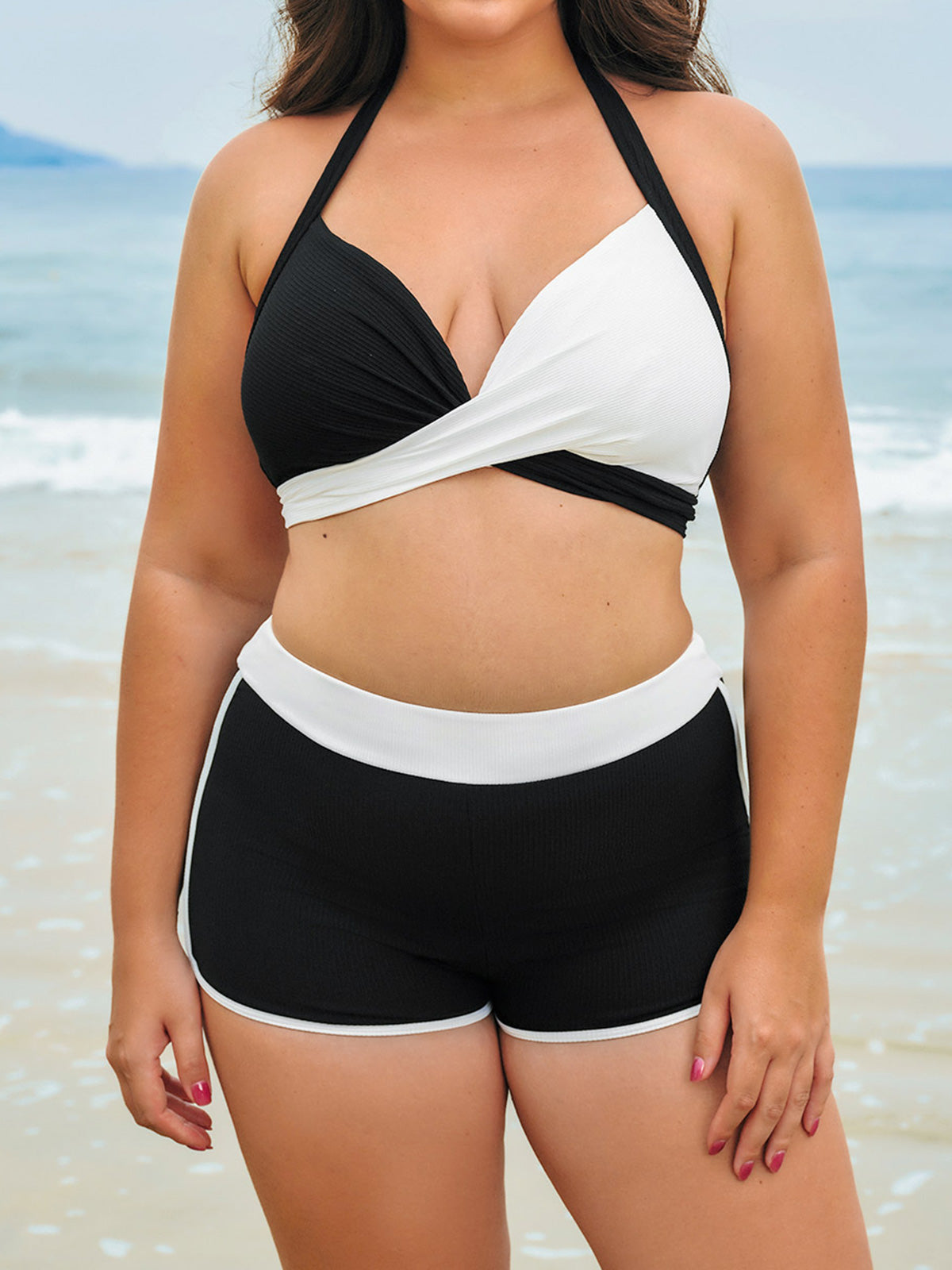 Women Knitted Nylon blended Bikini Tops Sustainable Plus Size Bikinis - BERLOOK