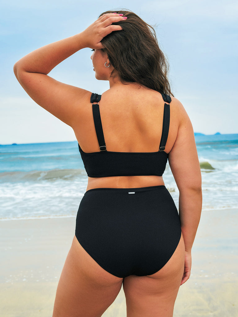 Women Knitted Nylon blended Bikini Tops Sustainable Plus Size Bikinis - BERLOOK