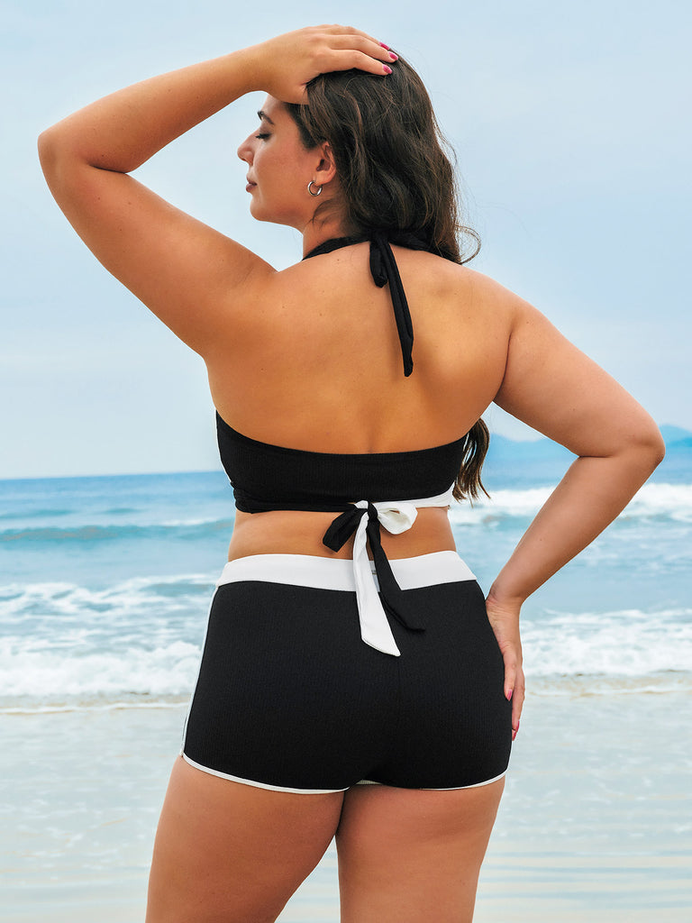 Women Knitted Nylon blended Bikini Tops Sustainable Plus Size Bikinis - BERLOOK