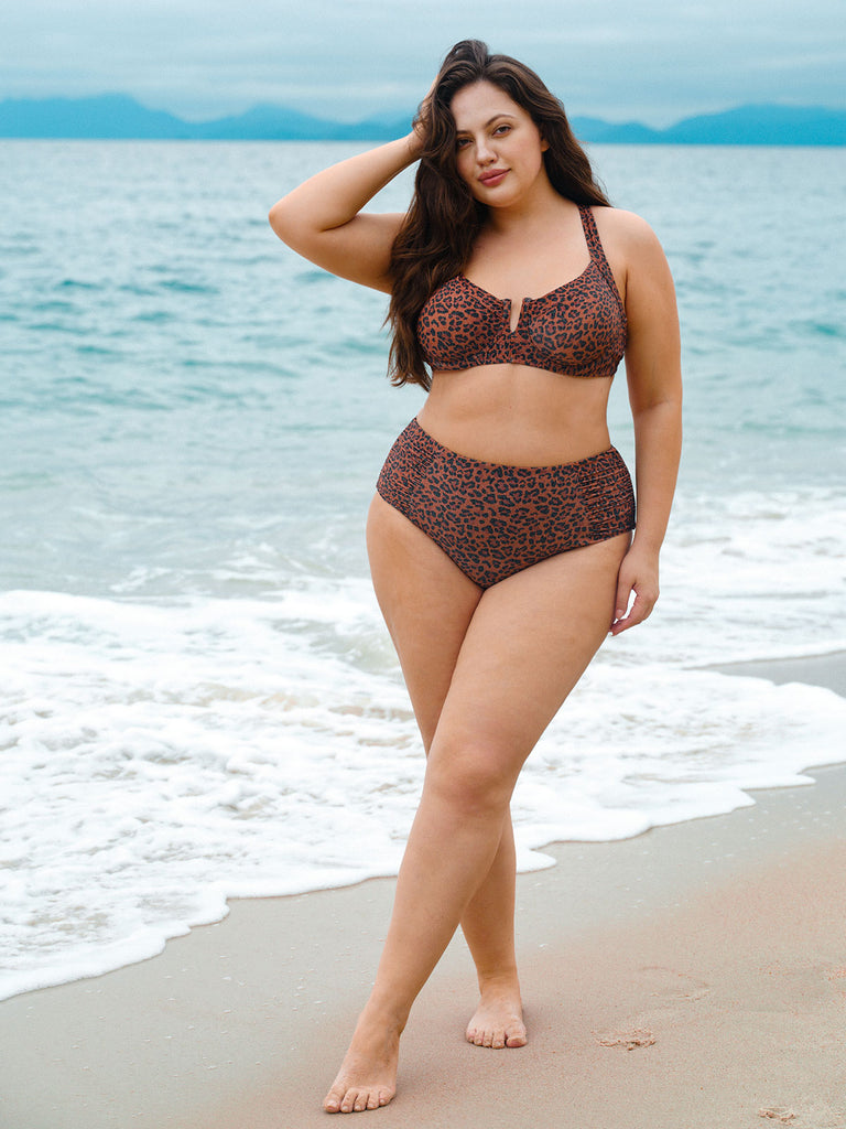 Women Knitted Nylon blended Bikini Tops Sustainable Plus Size Bikinis - BERLOOK