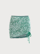 Women Knitted Nylon Blended Cover-ups Green Sustainable Cover-ups - BERLOOK
